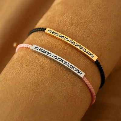 Pulseras "No dejes que los días difíciles ganen" 2x1 ✨