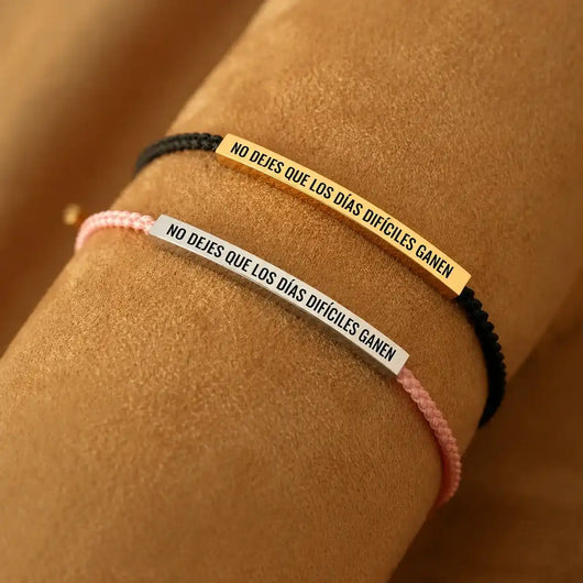 Pulseras "No dejes que los días difíciles ganen" 2x1 ✨