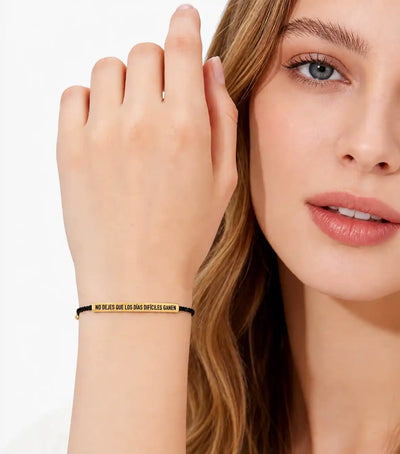 Pulseras "No dejes que los días difíciles ganen" 2x1 ✨