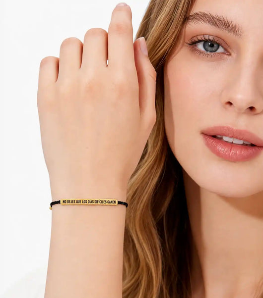 Pulseras "No dejes que los días difíciles ganen" 2x1 ✨