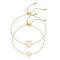 Set de Pulseras Corazones Inseparables 💕Oro y Plata Laminado 14K
